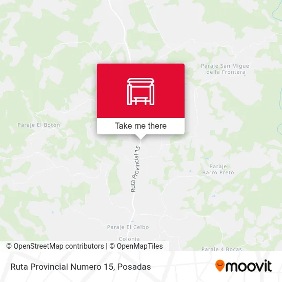 Mapa de Ruta Provincial Numero 15