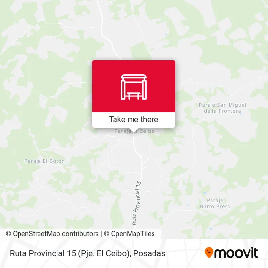 Ruta Provincial 15 (Pje. El Ceibo) map
