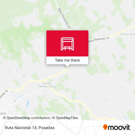 Mapa de Ruta Nacional 14