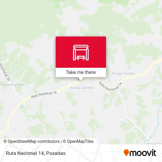 Mapa de Ruta Nacional 14