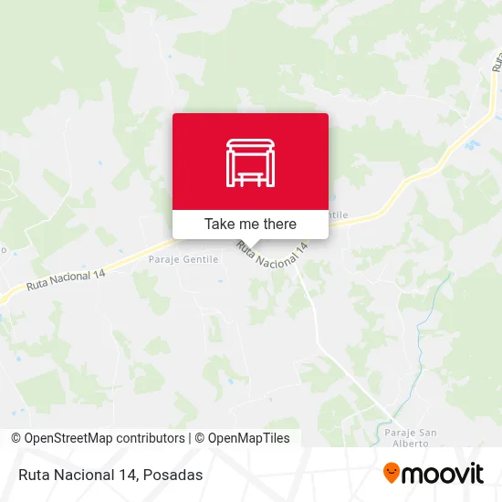 Mapa de Ruta Nacional 14