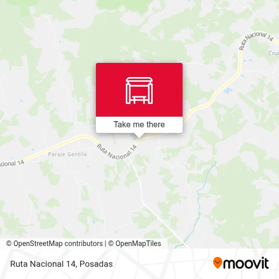 Mapa de Ruta Nacional 14