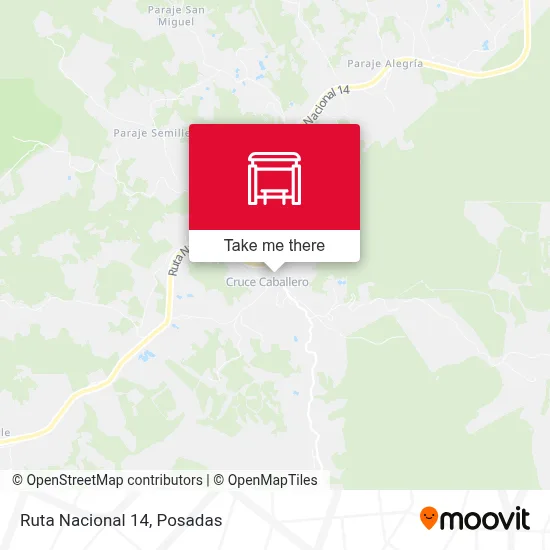 Mapa de Ruta Nacional 14
