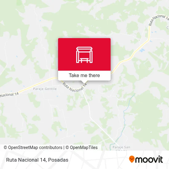 Mapa de Ruta Nacional 14