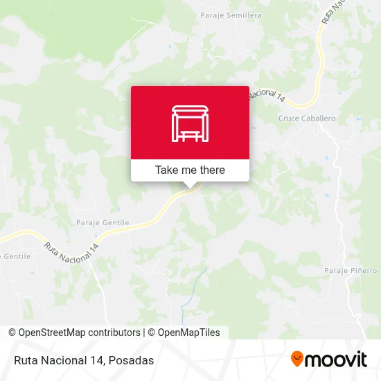 Mapa de Ruta Nacional 14
