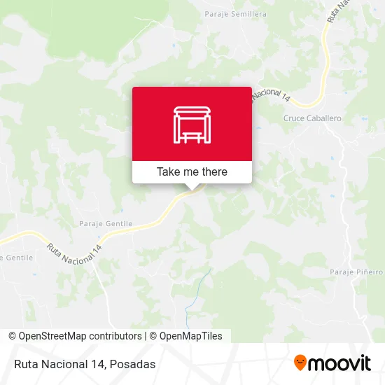 Mapa de Ruta Nacional 14