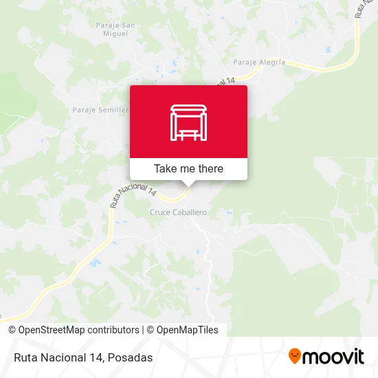 Mapa de Ruta Nacional 14