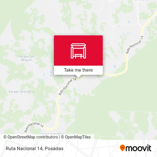 Mapa de Ruta Nacional 14
