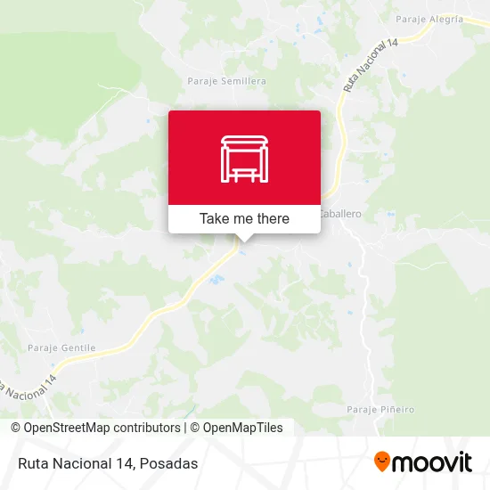 Mapa de Ruta Nacional 14