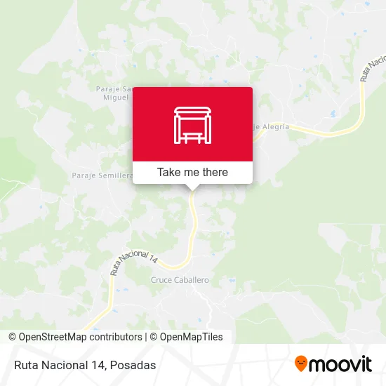 Mapa de Ruta Nacional 14