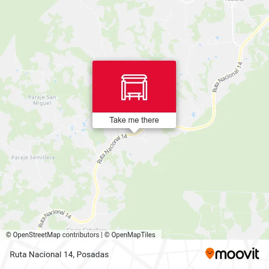 Mapa de Ruta Nacional 14