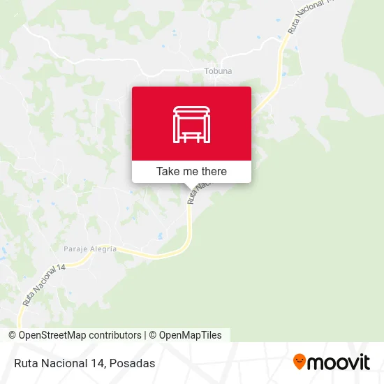 Mapa de Ruta Nacional 14