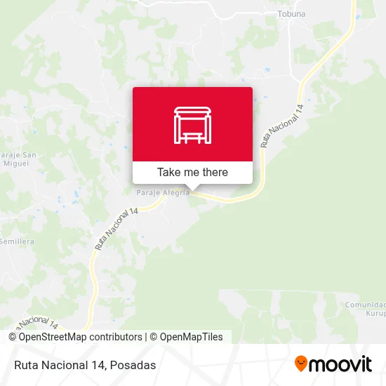 Mapa de Ruta Nacional 14