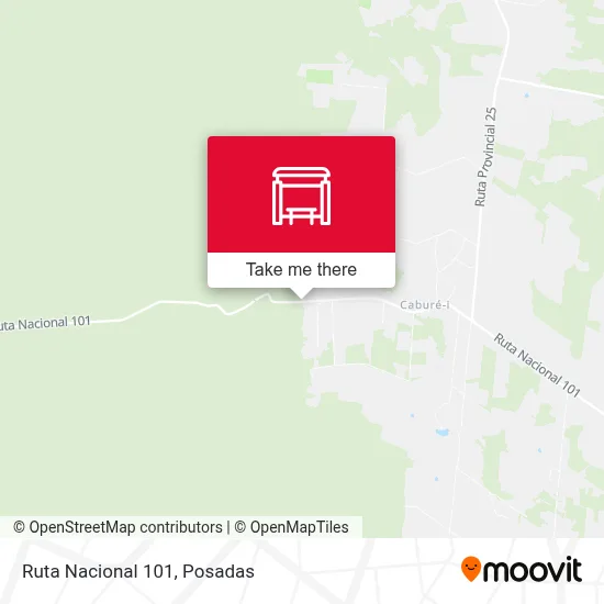 Mapa de Ruta Nacional 101