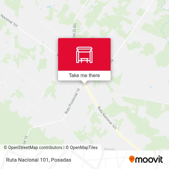 Mapa de Ruta Nacional 101