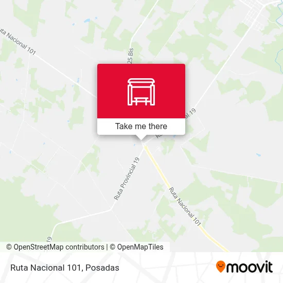 Mapa de Ruta Nacional 101
