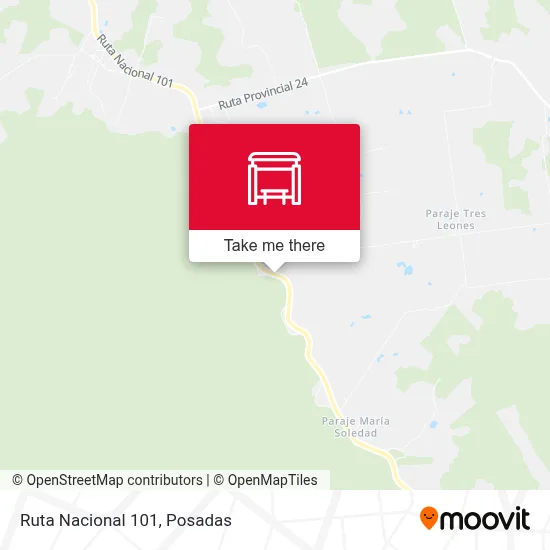 Mapa de Ruta Nacional 101