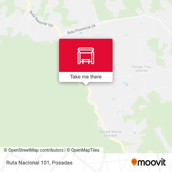 Mapa de Ruta Nacional 101