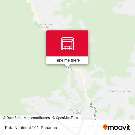Mapa de Ruta Nacional 101