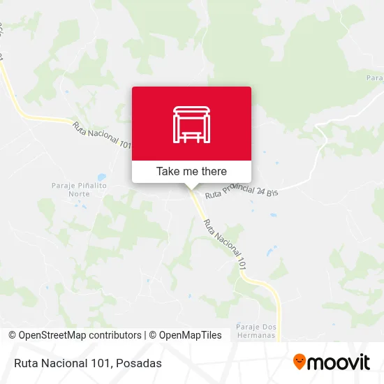 Mapa de Ruta Nacional 101