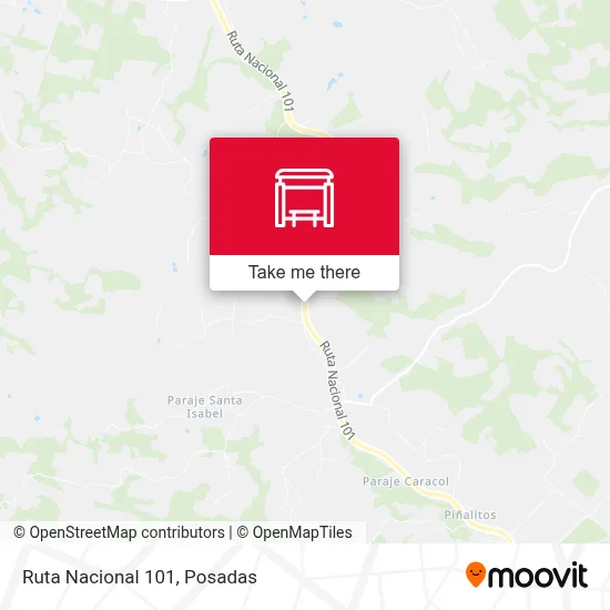 Mapa de Ruta Nacional 101