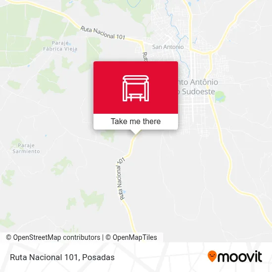 Mapa de Ruta Nacional 101
