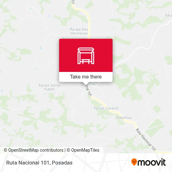 Mapa de Ruta Nacional 101