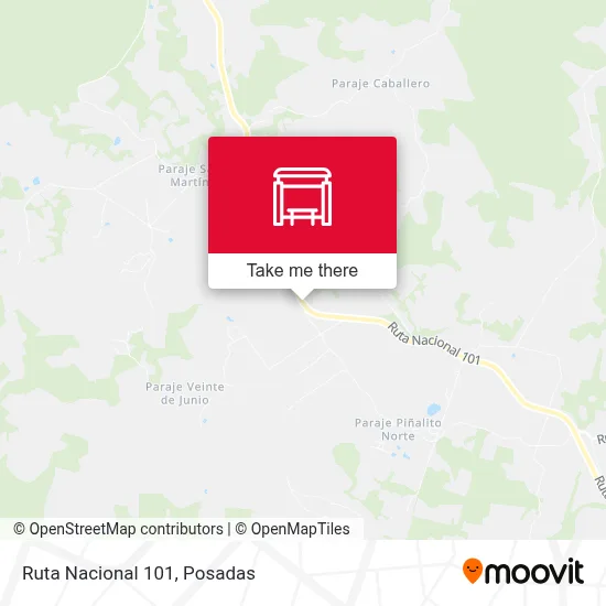 Mapa de Ruta Nacional 101