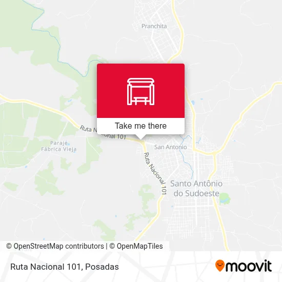 Mapa de Ruta Nacional 101