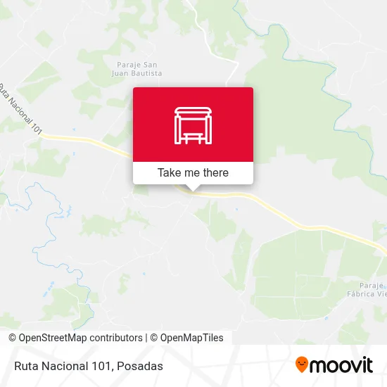 Mapa de Ruta Nacional 101