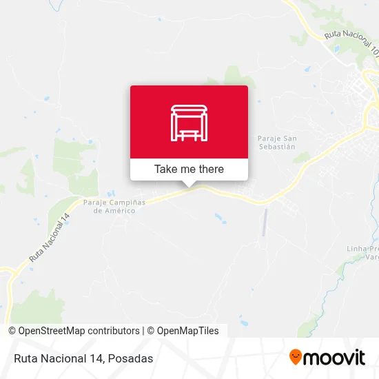 Mapa de Ruta Nacional 14