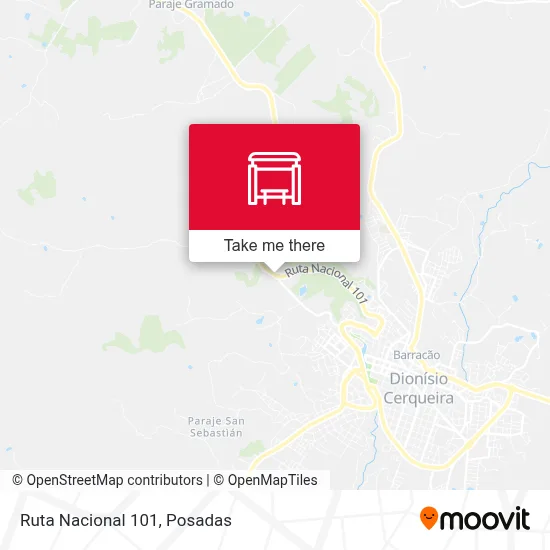 Mapa de Ruta Nacional 101