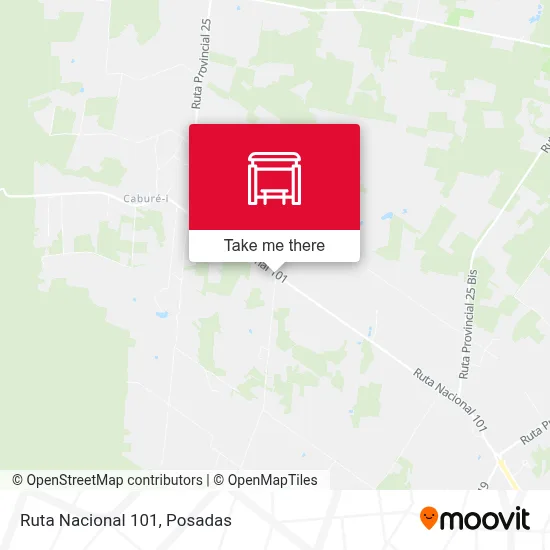 Mapa de Ruta Nacional 101