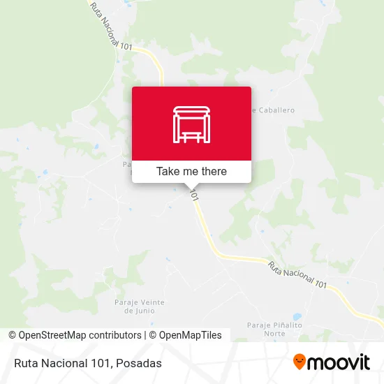 Mapa de Ruta Nacional 101