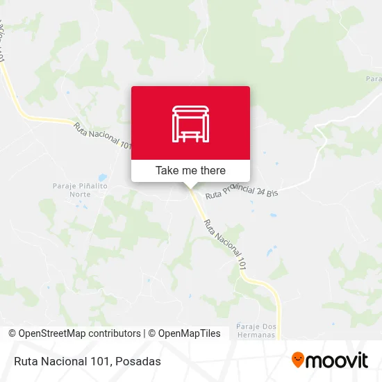 Mapa de Ruta Nacional 101