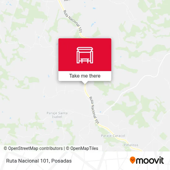 Mapa de Ruta Nacional 101