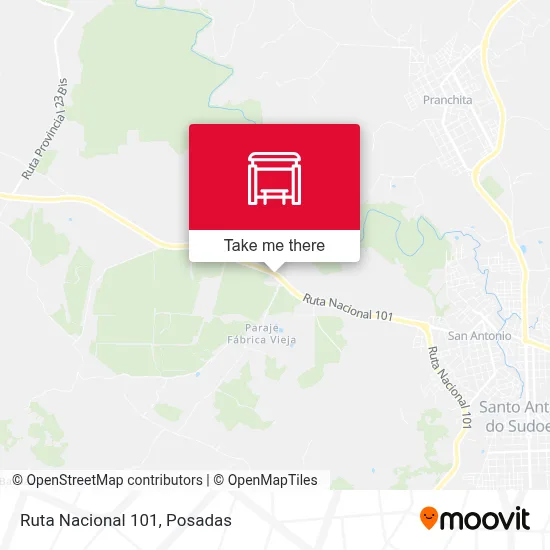 Mapa de Ruta Nacional 101