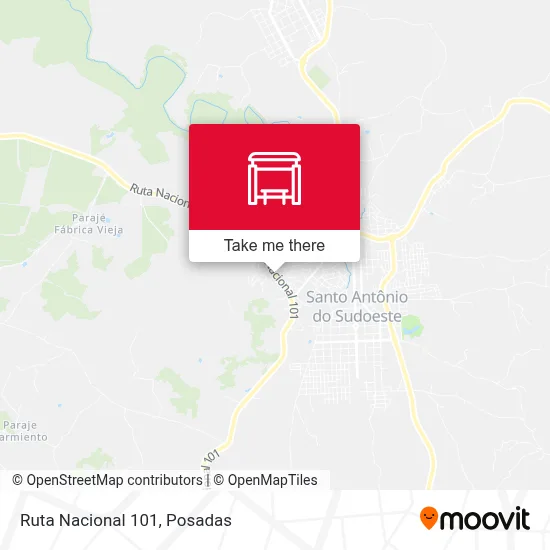 Mapa de Ruta Nacional 101