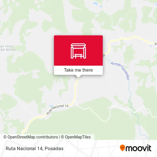 Mapa de Ruta Nacional 14