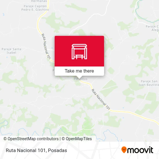 Mapa de Ruta Nacional 101