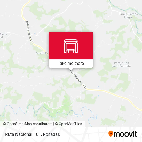 Mapa de Ruta Nacional 101