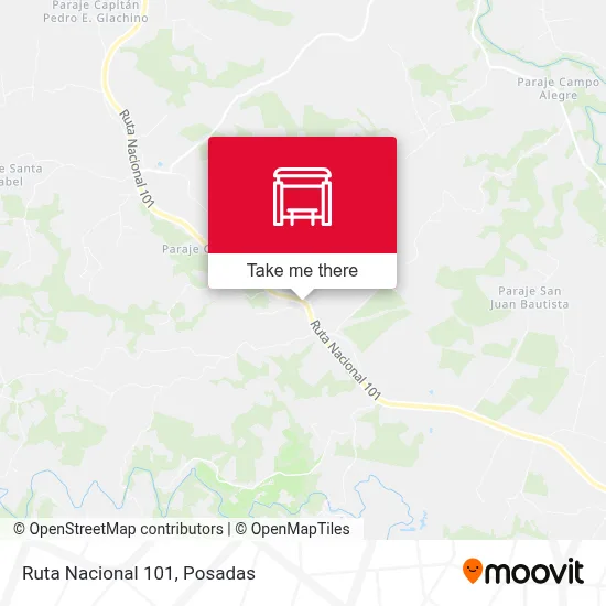 Mapa de Ruta Nacional 101