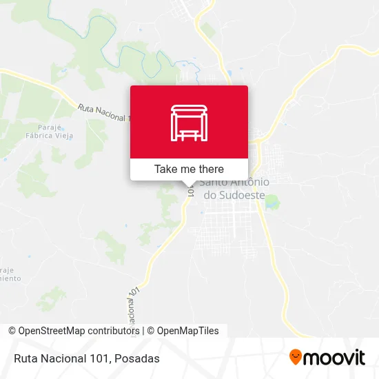 Mapa de Ruta Nacional 101