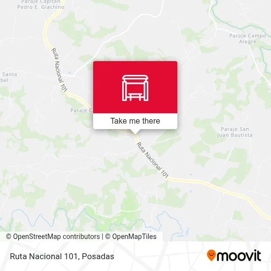 Mapa de Ruta Nacional 101