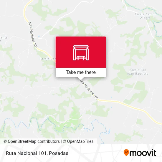 Mapa de Ruta Nacional 101