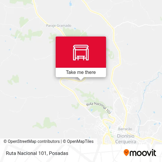 Mapa de Ruta Nacional 101