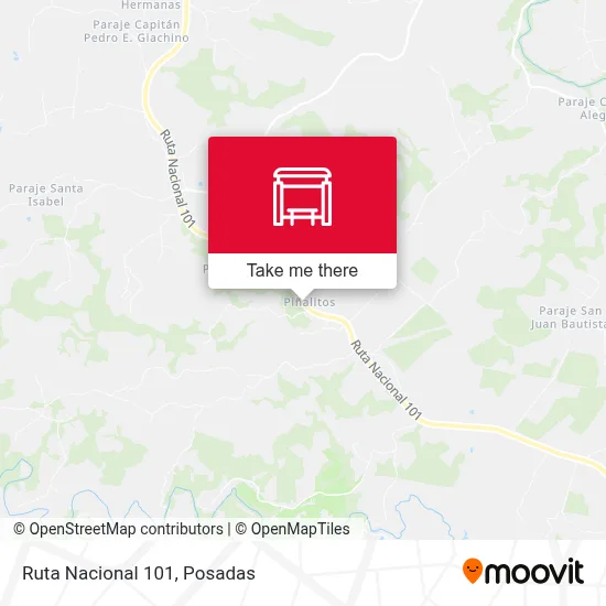 Mapa de Ruta Nacional 101