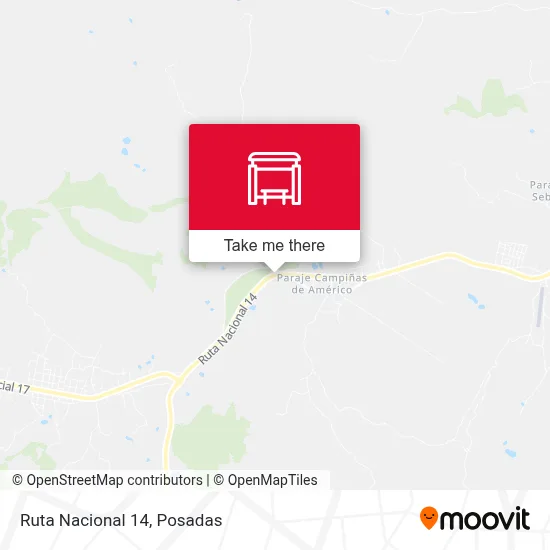 Mapa de Ruta Nacional 14