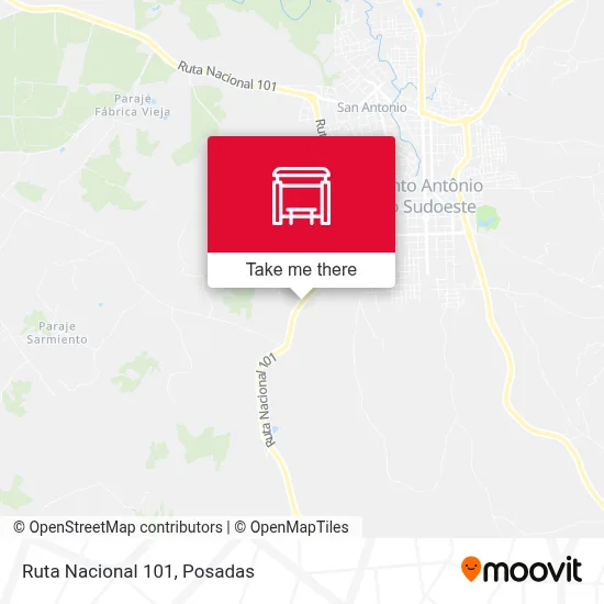 Mapa de Ruta Nacional 101