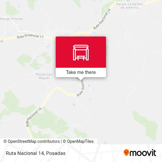 Mapa de Ruta Nacional 14